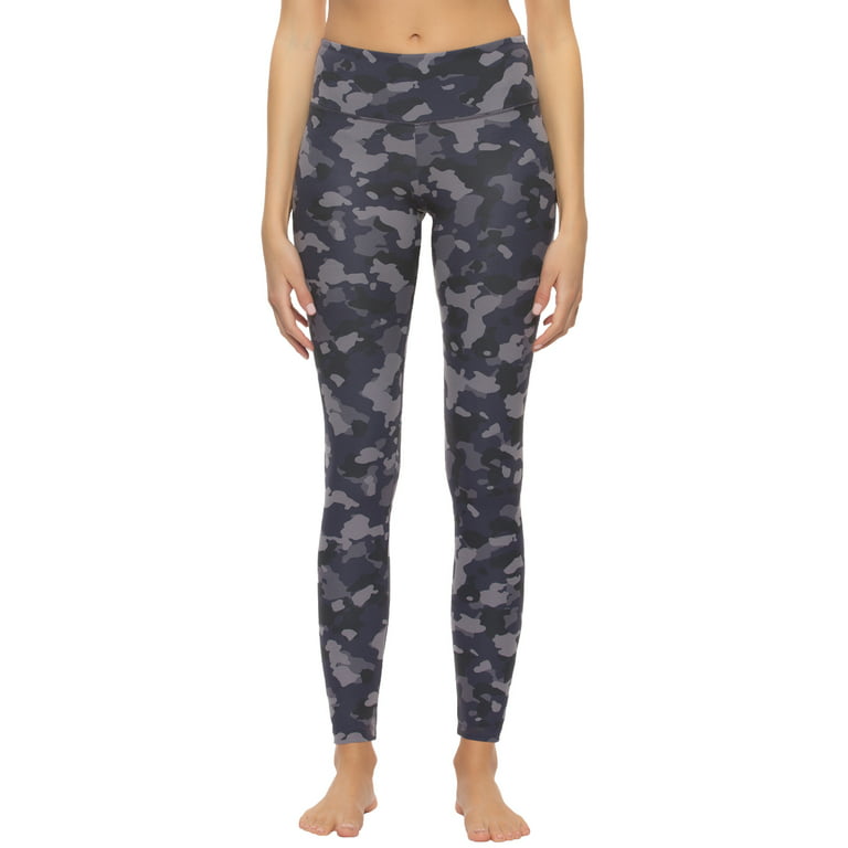 Felina Sueded Athleisure Performance Legging (2-Pack) Womens Leggings  w/Slimming Waist Band Style: C3690RT (Cashmere Camo Black, X-Small)