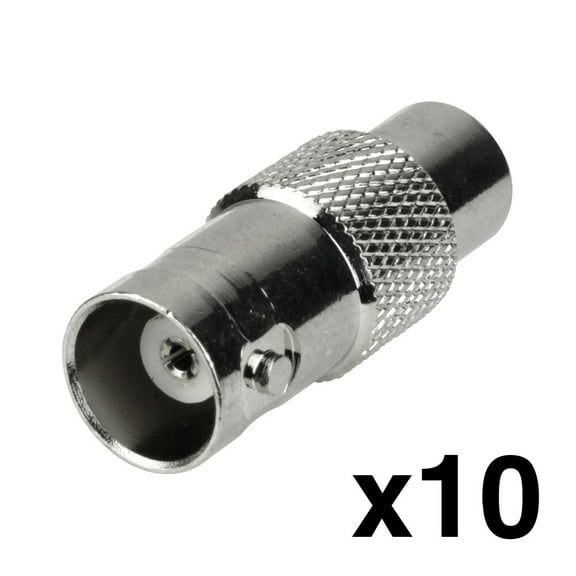 Construct Pro BNC Female to RCA Female Adaptors (10-Pack)