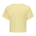 thumbnail image 2 of ONLY Camiseta para mujer - ONLBRIANNA LIFE O-NECK TOP BOX, cuello redondo, cropped, corte recto, algodón Amarillo XS (X-Small), 2 of 3
