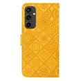 thumbnail image 3 of For Samsung Galaxy S24 FE 5G 6.7" Ethnic Wind Embossed Strong Magnetic Attachment/Closure, Card Slots/Pocket, PU Leather Flip Wallet Case ﻿,Yellow,For Galaxy S24 FE 5G, 3 of 7