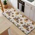 thumbnail image 5 of Beige Highland Cow Sunflower Basket Pattern Kitchen Rug Mat,Kitchen Runner Rugs Non Skid Washable,Decorative Kitchen Floor Mats for Kitchen,Sink,Laundry,17"x47.2", 5 of 7