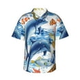 thumbnail image 2 of Goofa Marine Animals Hawaiian Shirt for Men, Unisex Summer Beach Casual Short Sleeve Button Down Shirts,Aloha Tropical Floral print shirt-XX-Large, 2 of 9