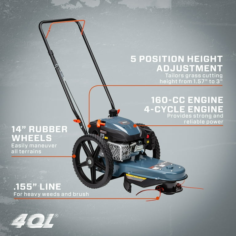 SENIX 22-Inch High Wheel Gas Trimmer, 160cc 4-Cycle, Fuel SENIX 22-Inch High Wheel Gas Trimmer, 160cc 4-Cycle, Fuel