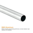 thumbnail image 3 of Uxcell 22mm OD 18mm Inner Dia 250mm Length 6063 Aluminum Round Tube 2 Pack, 3 of 5