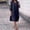 *Navy, variant on ClodeEU Women's Cotton Linen Round Neck Long Sleeve Button Front Dress with Pockets Yellow,Womens Plus XXL