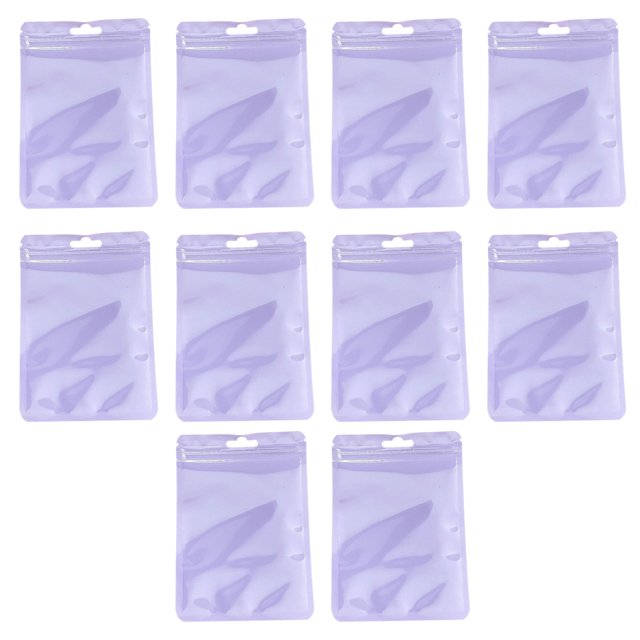 Visland 10 Pcs Storage Bags Moisture-proof Vibrant Color Visible Design Good Sealing Wide Application Smell Proof Zip-lock Bags Candy Jewelry Organizers Home Supplies