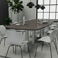 thumbnail image 2 of 10 Person Modular Arc Boat Conference Table Square Metal Bases 10 Ft, 2 of 8