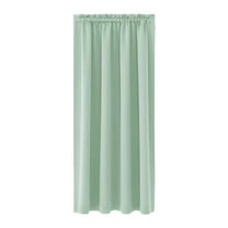 Green Blackout Curtain Energy Efficient Thermal Insulated Scandinavian Solid Color Silk Fabric Window Treatment 42x54 Inches