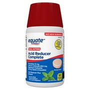 Equate Dual-Action Acid Reducer Complete, Mint Chewable Tablets, 50 Count, Compare to Pepcid Complete Active Ingredients