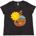 thumbnail image 3 of Inktastic Thanksgiving Turkey, Brown Turkey, Sunflower Women's Plus Size T-Shirt, 3 of 5