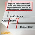 thumbnail image 5 of Luokim 2 Pack Soft Closing Cabinet Hinges 1-1/4 inch Overlay Self Closing Concealed Hinge Kitchen Hardware 105 Degree Nickel Plated, 5 of 7