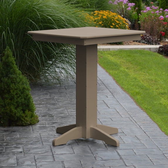 A & L Furniture Poly 33 in. Square Bar Height Table