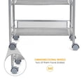 thumbnail image 4 of 17" x 10" x 24.5"3-Tier Rolling Kitchen Utility Storage Carts with Wheels, Durable Steel Frame Mesh Rolling Storage Cart, Laundry Cart Hold Detergent Bottles and Laundry Detergent, 66lbs, S13755, 4 of 7