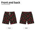 thumbnail image 4 of Rocae Cherry for Teen Beach Trunks Boys Swim Trunks with Compression Liner Quick Dry Board ShortsMedium, 4 of 9