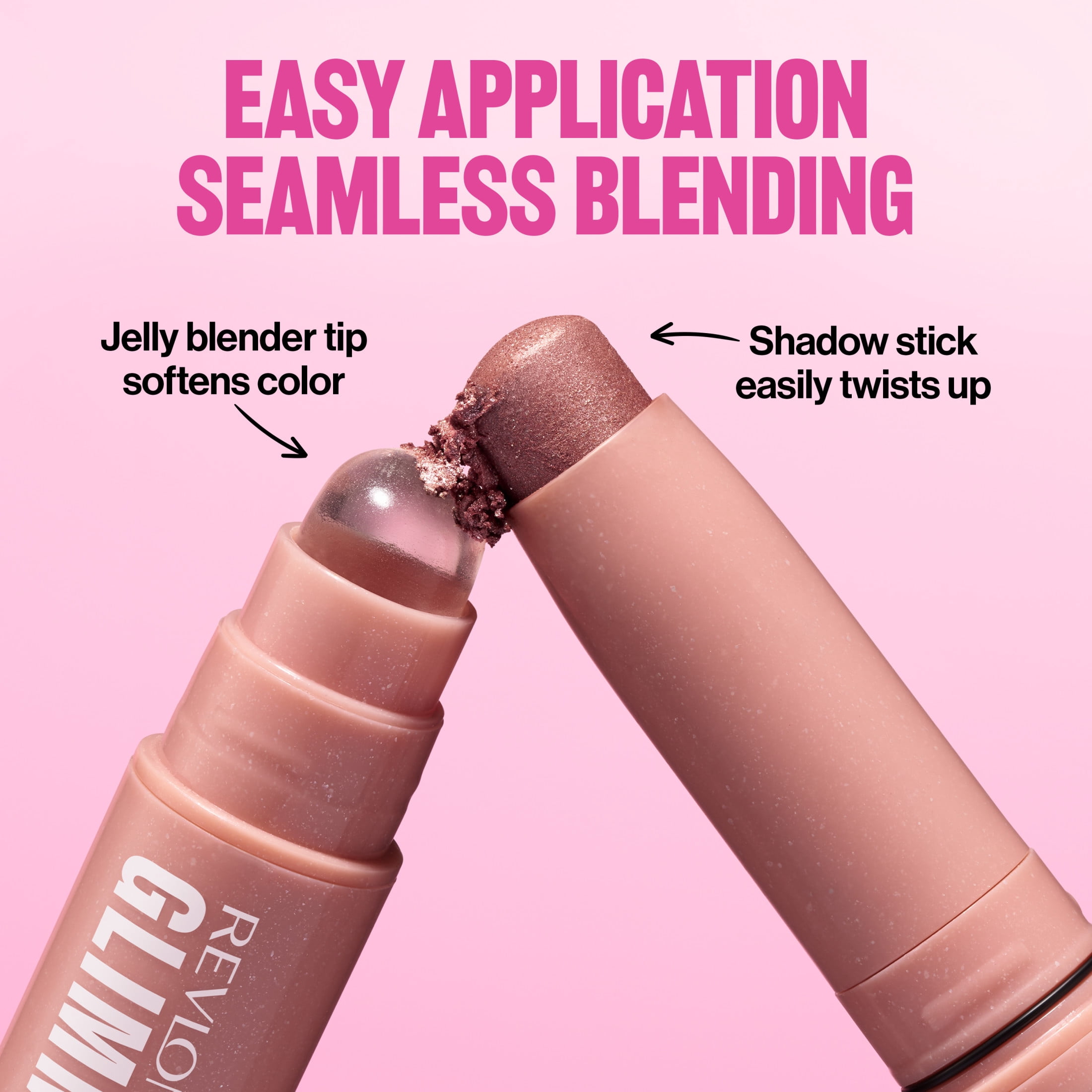Revlon Glimmer Eyeshadow Multi-Stick Eye Makeup with Jelly Blender, 104 Plus One