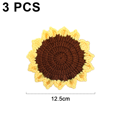 thumbnail image 2 of Posavasos trenzados hechos a mano para bebidas, posavasos de ganchillo adecuados para bebidas infantiles, girasol, 2 of 5