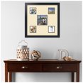 thumbnail image 2 of ArtToFrames Collage Photo Picture Frame with 1 - 5x5 and 4 - 3x3" Openings, Framed in Black with Cream and Black Mats (CDM-3926-65), 2 of 8
