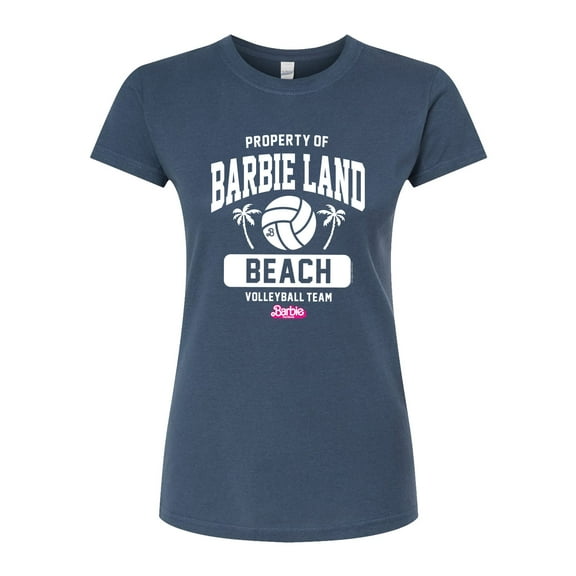 Barbie - Property of Barbie Land Beach Volleyball - Juniors Fitted Graphic T-Shirt