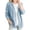 Light Blue, variant on Denim 3/4 Sleeve Cardigans for Women Fashionable Vintage Long Sleeved V-neck Open Front Button-up Cardigan