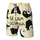 thumbnail image 4 of Balery Panda Doing Yoga Traje de Baño Estilo Hawaiano para Hombre, Shorts de Secado Rápido con Bolsillos-Small, 4 of 6