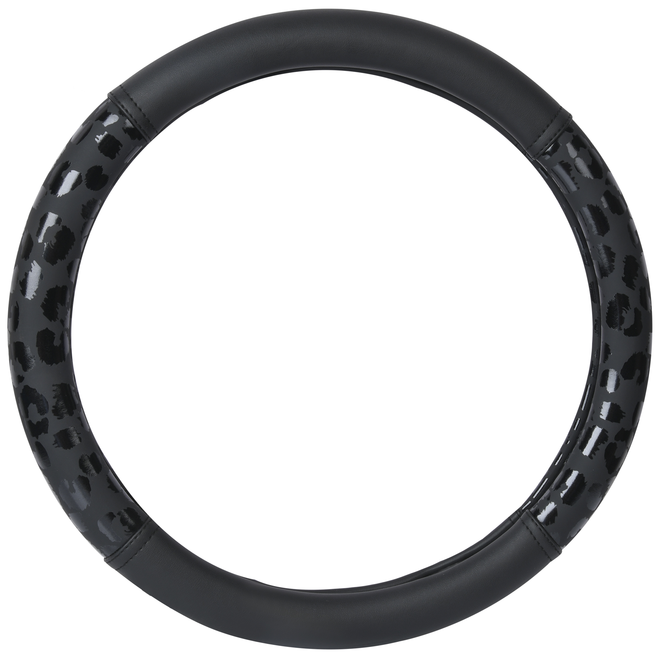 Auto Drive Black Leopard Steering Wheel Cover Universal photo 1