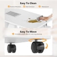 thumbnail image 6 of Ktaxon Nail Desk and Chair Set, Manicure Table Storage Station with 4 Drawers, Lockable Wheels, White, 6 of 7