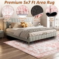 thumbnail image 3 of YAYODS Machine Washable Nursery Rug 5x7 Pink Area Rugs for Bedroom, Non-Slip Soft Print Pattern Carpet for Kid Room Living Room Dorm, 3 of 7