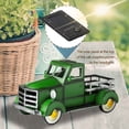 thumbnail image 3 of Solar Pickup Truck Flower Pot Retro Style Truck Planter Pots Decor (Green), 3 of 7