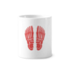 thumbnail image 1 of Cuerpo humano ilustración pie de hueso Titular de cepillo de dientes de cerámica taza de regalo pluma blanco taza 350ml, 1 of 2