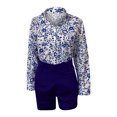 thumbnail image 5 of Babysbule Ensembles de Hauts d'Automne pour Femmes Grande Taille Soldes Femmes Aguichant Uni Sans Manches à Col Licou Rond Robe Mini Décontractée pour Dames, 5 of 5