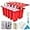 Red, variant on Homemade Popsicle Molds Shapes, 10PCS Silicone Ice Pop Maker Non-BPA, with 50 Sticks, 50 Bags, 10 Reusable Sticks, Funnel, Brush and Ice Pop Recipes
