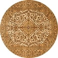 thumbnail image 1 of Ahgly Company Indoor Round Medallion Orange Traditional Area Rugs, 5' Round, 1 of 1