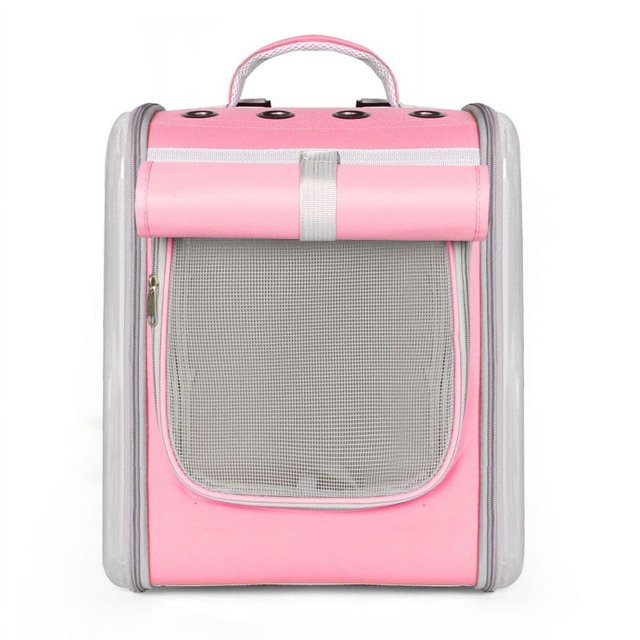 Mochila para gatos, mochila portamascotas transparente y transpirable de gran capacidad para gatos y gatitos