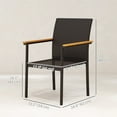 thumbnail image 3 of Outsunny Ensemble de Chaises de Patio en Osier, Chaises de Salle à Manger avec Coussin, Blanc Crème, 3 of 10