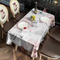 thumbnail image 4 of Pioneer Flower Floral Print Pattern Rectangle Tablecloth 60"x120",Waterproof Polyester Rectangle Table Cloth, Wipeable Spillproof Polyester Tablecloth for Dining, Camping, Indoor and Outdoor, 4 of 6