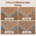 thumbnail image 7 of Design&I 8'x10' Washable Area Rug Blue Terracotta Floral Medallion Design Elegant Botanical Motif with Ornate Borders for Dining Room, Large Office, Lounge, Snag-Free, 7 of 7