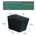 thumbnail image 2 of TICOZE Black Square Smart Toilet with Built-in Tank for Bathroom, Remote Control, Tankless Bidet Toilet with Foot Touching Lid Opening, Auto Flush, Heated Seat, LED Digital Display, User Memory, 2 of 11