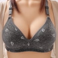 thumbnail image 3 of Elabch Bras for Women No Underwire Plus Size Comfortable Cotton Everyday Bras with Three Buckle Bra Thin Cup Full Coverage Push Up Bra Everyday Bras, M-3XL, 3 of 6