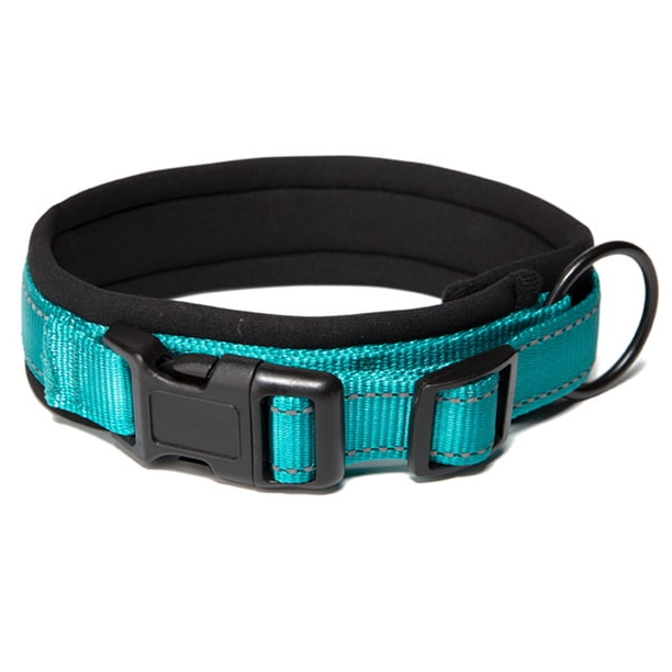 Collar para perro de nailon reflectante con acolchado de neopreno transpirable, ajustable MFZFUKR CPB-US-YY496-6
