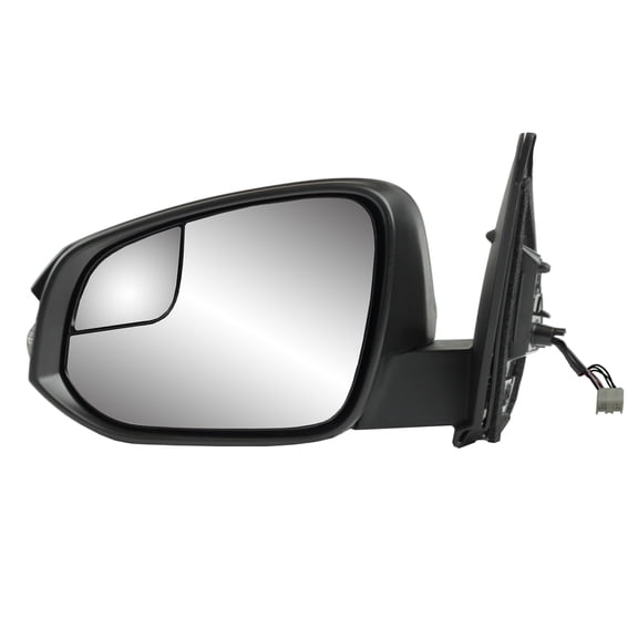 70200T - Fit System Driver Side Mirror for 16-18 Toyota RAV4, US built, txt black w/ PTM cover, signal, spot Mirror, foldaway, w/o blind spot detection, does not apply to Hybrid Models, Heated Power
