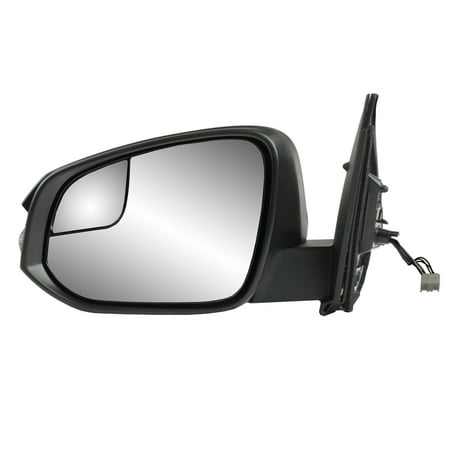 70200T - Fit System Driver Side Mirror for 16-18 Toyota RAV4, US built, txt black w/ PTM cover, signal, spot Mirror, foldaway, w/o blind spot detection, does not apply to Hybrid Models, Heated