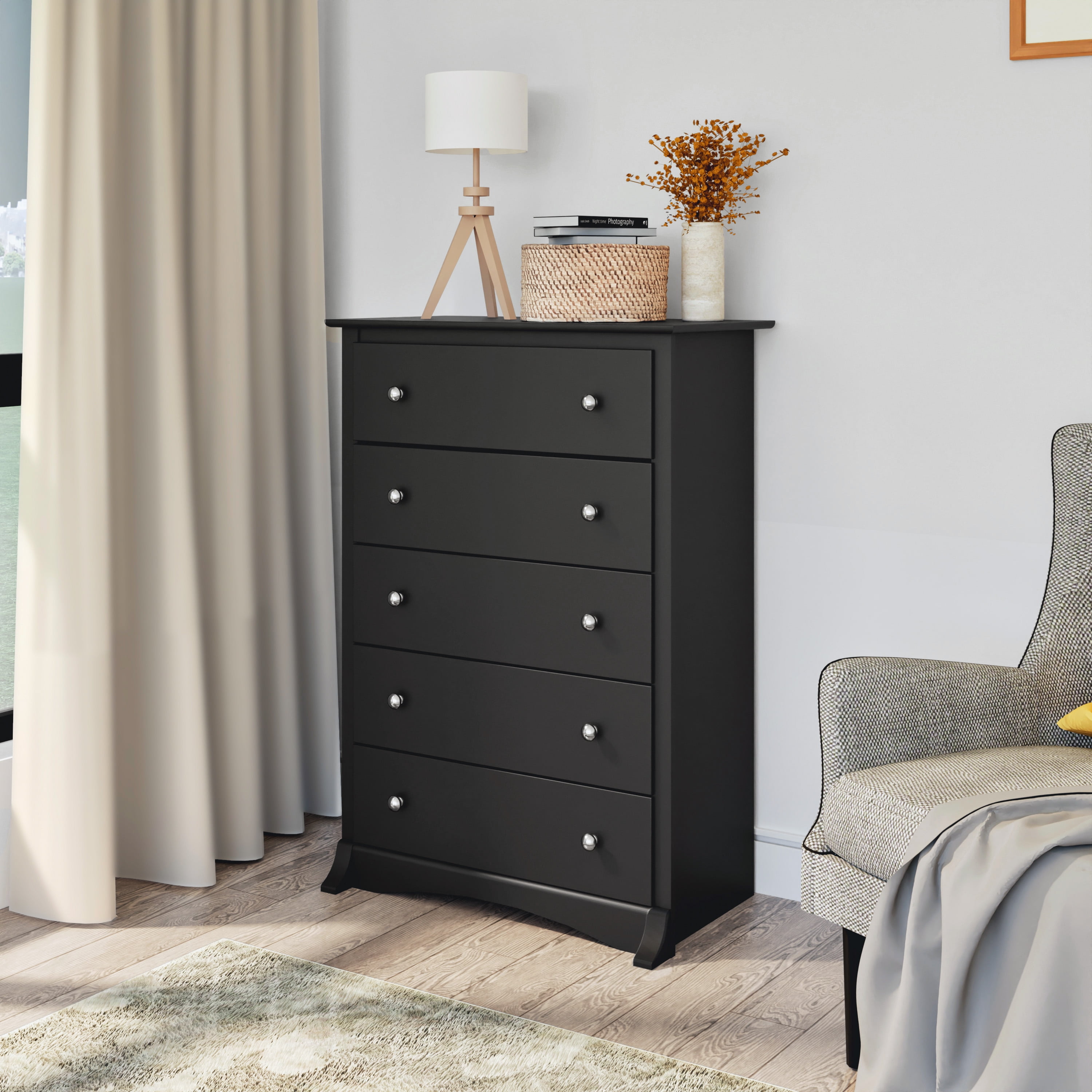 Prepac Sonoma Superior 5-Drawer Chest for Bedroom - Spacious and Stylish Chest of Drawers, Measuring 17.75