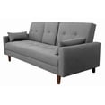 thumbnail image 3 of Sofá Cama Reclinable El Bazar Store Cancún Lino Gris Plata Brazos Separados Respaldo Abatible, 3 of 7