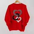 thumbnail image 2 of Valentine Shirts for Women Cute Love Heart Sweater Casual Long Sleeve Crewneck Pullover Sweatshirts Valentines The Day Tops, Graphic Sweatshirt Funny Crew Neck Plus Size Long Sleeve Tops,S, 2 of 4