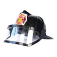 thumbnail image 1 of Sombrero de bombero para niños, resistente y moderno, accesorio de cosplay para juegos de rol. Negro, 1 of 8