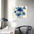 thumbnail image 4 of Orinice Watercolor Vintage Flower Print Rustic Modern French Country Cottagecore Wall Art - Primitive Blue Magnolia Leaves Pictures Gallery Gift - Farmhouse Botanical Floral Kitchen Room Decor 16x12in, 4 of 6