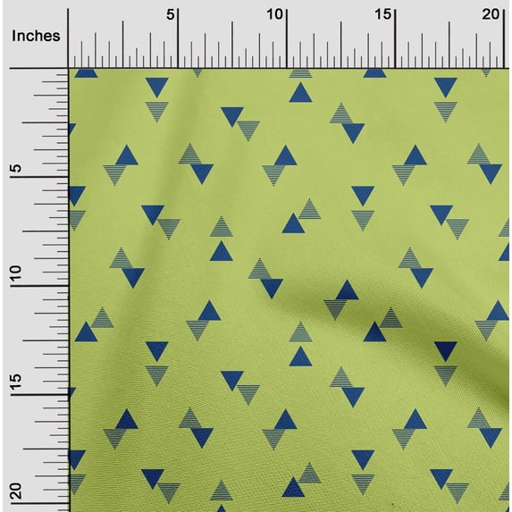 oneOone Viscose Chiffon Fabric Triangle Geometric Fabric Prints by Yard 42 Inch Wide