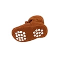 thumbnail image 5 of Wrapables® Fleece Baby Booties with Anti-Skid Bottoms, Brown, 0-6 M, 5 of 5