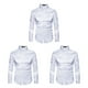 thumbnail image 3 of Sonducket Camisa transpirable para hombre Satén con mangas largas - Trabajo Boda o hogar Camisa para hombre Manga larga formal Blanco grande 2XL Type1 NO1, 3 of 6