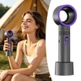 thumbnail image 2 of Bladeless Portable Fan Rechargeable Air Circulation Fan With Digital Display Quiet Mini Fan, 2 of 5